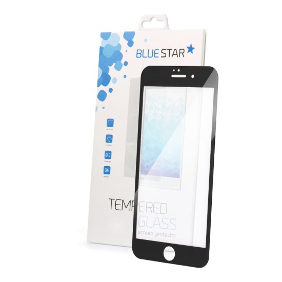 BlueStar 5D Full Glue Tempered Glass screen protector priekš Apple iPhone 7 / 8 / SE2 (2020) / SE3 (2022) - Melns - Ekrāna Aizsargstikls / Bruņota Stikla Aizsargplēve