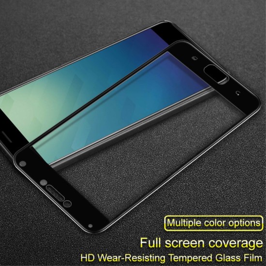 IMAK HD Full Coverage Tempered Glass screen protector priekš Asus ZenFone 4 Max / Max Pro / Max Plus (ZC554KL) - Melns - Ekrāna Aizsargstikls / Bruņota Stikla Aizsargplēve (Full screen size curved)