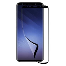 HAT PRINCE 3D Curved triecienizturīga aizsargplēve ekrānam priekš Samsung Galaxy S9 G960 - Black - Bruņota Aizsargplēve