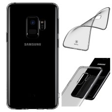 BASEUS Simple Series Clear TPU Case priekš Samsung Galaxy S9 G960 - Pelēks - silikona aizmugures apvalks (bampers, vāciņš, slim TPU silicone case shell cover, bumper)