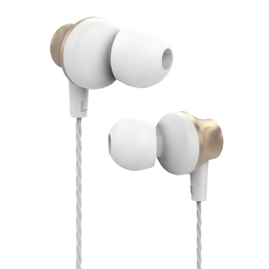 Devia Metal In-Ear stereo earphones - Champagne Gold - Universālas 3.5mm austiņas ar mikrofonu