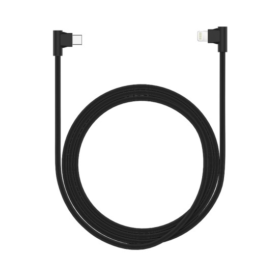Devia 1M King 90 Degree Type-C to 90 Degree Lightning cable - Чёрный - Apple iPhone / iPad дата кабель / провод для зарядки со штекером на 90 градусов