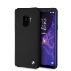 BMW Hard Back Case BMHCS9SILBK priekš Samsung Galaxy S9 G960 - Melns - aizmugures apvalks (bampers, vāciņš, slim cover, bumper)
