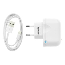 BlueStar Lightning travel charger 1A iPad / iPhone Tīkla lādētājs ar vadu - Balts