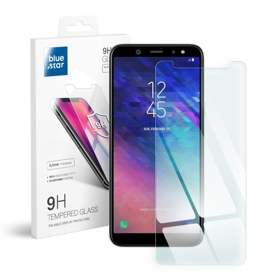 BlueStar Tempered Glass screen protector film guard priekš Samsung Galaxy A6 Plus (2018) A605 - Ekrāna Aizsargstikls / Bruņota Stikla Aizsargplēve