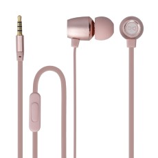 Forever earphones MSE-100 Universālas austiņas 3.5mm ar mikrofonu - Rozā Zelts