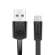 Usams 1.2M Noodle Flat U2 USB to Type-C cable - Melns - USB-C lādēšanas un datu kabelis / vads