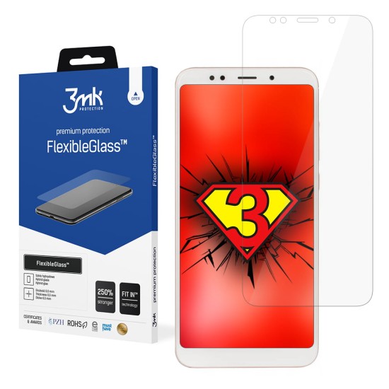 3MK FlexibleGlass Hybrid Tempered Glass / Film protector priekš Xiaomi Redmi 5 Plus - hibrīds ekrāna aizsargstikls / aizsargplēve