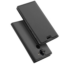 Dux Ducis Skin Pro series priekš Nokia 8 Sirocco - Tumši Pelēks - sāniski atverams maciņš ar magnētu un stendu (ādas maks, grāmatiņa, leather book wallet case cover stand)