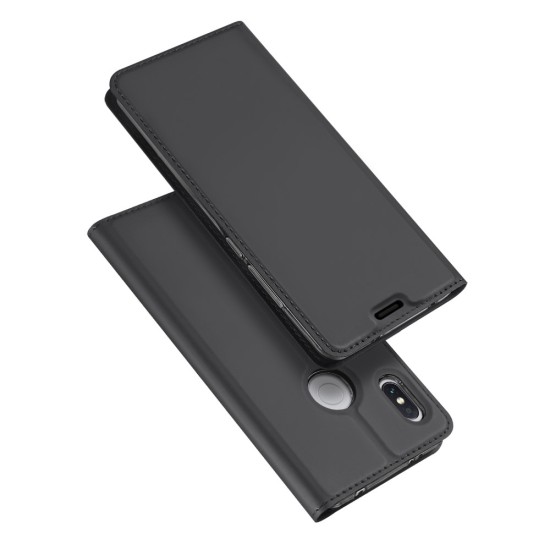 Dux Ducis Skin Pro series priekš Xiaomi Redmi S2 - Tumši Pelēks - sāniski atverams maciņš ar magnētu un stendu (ādas maks, grāmatiņa, leather book wallet case cover stand)