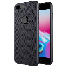 NILLKIN Air Series Heat Dissipation Matte PC Hard Case priekš Apple iPhone 8 Plus - Melns - plastikas aizmugures apvalks (bampers, vāciņš, PU back cover, bumper shell)