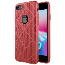 NILLKIN Air Series Heat Dissipation Matte PC Hard Case priekš Apple iPhone 8 - Sarkans (ar izgriezumu) - plastikas aizmugures apvalks (bampers, vāciņš, PU back cover, bumper shell)