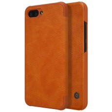 NILLKIN Qin Series Card Holder Leather Case priekš Huawei Honor 10 - Brūns - sāniski atverams maciņš (ādas maks, grāmatiņa, leather book wallet case cover)