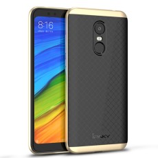 IPAKY 2-Piece PC Frame and TPU Phone Case priekš Xiaomi Redmi 5 Plus - Zelts - silikona ar plastikas rāmi aizmugures apvalks (bampers, vāciņš, TPU silicone cover, bumper shell)