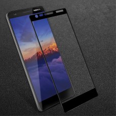IMAK HD Full Coverage Tempered Glass Screen Protector priekš Nokia 3.1 (2018) - Melns - Ekrāna Aizsargstikls / Bruņota Stikla Aizsargplēve (Full screen size curved)
