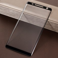 3D Edge Glue Full Screen Curved (ar noapaļotām malām) Tempered Glass screen protector priekš Nokia 8 Sirocco - Melns - Ekrāna Aizsargstikls / Bruņota Stikla Aizsargplēve