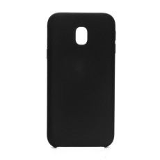 Forcell Silicone Case (Microfiber Soft Touch) priekš Samsung Galaxy J3 (2017) J330 - Melns - matēts silikona apvalks (bampers, vāciņš, slim TPU silicone cover shell, bumper)
