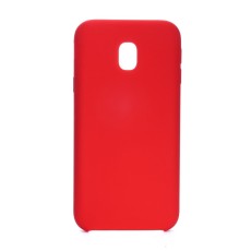 Forcell Silicone Case (Microfiber Soft Touch) priekš Samsung Galaxy J3 (2017) J330 - Sarkans - matēts silikona apvalks (bampers, vāciņš, slim TPU silicone cover shell, bumper)