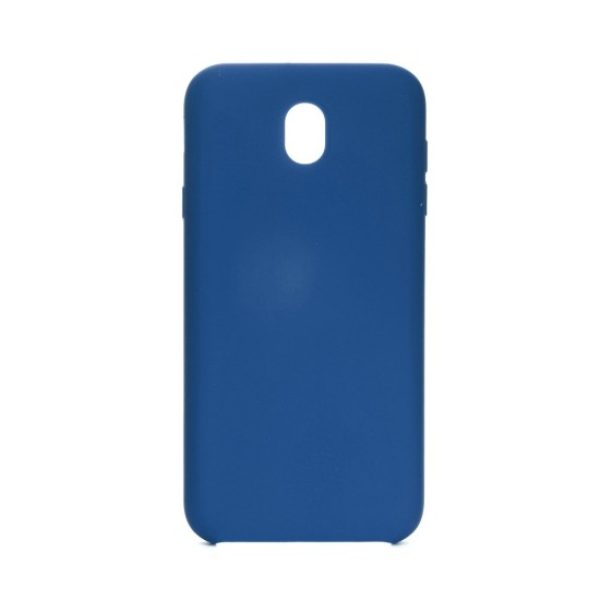 Forcell Silicone Case (Microfiber Soft Touch) priekš Samsung Galaxy J7 (2017) J730 - Tumši Zils - matēts silikona apvalks (bampers, vāciņš, slim TPU silicone cover shell, bumper)