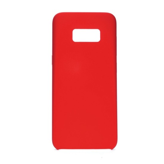 Forcell Silicone Case (Microfiber Soft Touch) priekš Samsung Galaxy S8 Plus G955 - Sarkans - matēts silikona apvalks (bampers, vāciņš, slim TPU silicone cover shell, bumper)