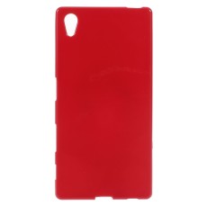 Telone Candy Super plāns 0.3mm Samsung Galaxy J1 J100 - Sarkans - silikona apvalks (bampers, vāciņš, slim TPU silicone case cover, bumper)