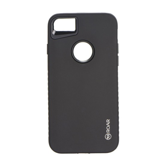 RoarKorea Rico Armor Back Case priekš Apple iPhone 6 Plus / 6S Plus - Melns - triecienizturīgs silikona aizmugures apvalks (bampers, vāciņš, slim TPU silicone case shell cover, bumper)