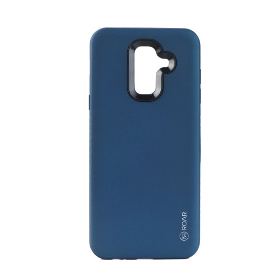 RoarKorea Rico Armor Back Case priekš Samsung Galaxy A6 Plus (2018) A605 - Zils - triecienizturīgs silikona aizmugures apvalks (bampers, vāciņš, slim TPU silicone case shell cover, bumper)