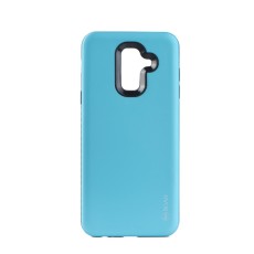 RoarKorea Rico Armor Back Case priekš Samsung Galaxy A6 Plus (2018) A605 - Gaiši Zils - triecienizturīgs silikona aizmugures apvalks (bampers, vāciņš, slim TPU silicone case shell cover, bumper)