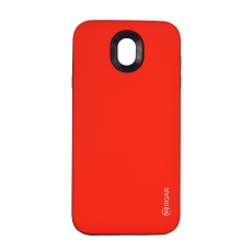 RoarKorea Rico Armor Back Case priekš Samsung Galaxy J3 (2017) J330 - Sarkans - triecienizturīgs silikona aizmugures apvalks (bampers, vāciņš, slim TPU silicone case shell cover, bumper)