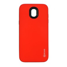 RoarKorea Rico Armor Back Case priekš Samsung Galaxy J5 (2017) J530 - Sarkans - triecienizturīgs silikona aizmugures apvalks (bampers, vāciņš, slim TPU silicone case shell cover, bumper)