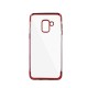 Plating Soft TPU Back Case priekš Huawei Y6 (2018) - Sarkans - silikona aizmugures apvalks (bampers, vāciņš, slim TPU silicone case shell cover, bumper)