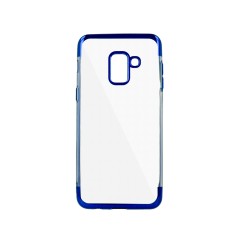 Plating Soft TPU Back Case priekš Samsung Galaxy A6 (2018) A600 - Zils - silikona aizmugures apvalks (bampers, vāciņš, slim TPU silicone case shell cover, bumper)