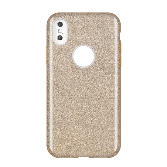 Forcell Shining Case priekš Samsung Galaxy A7 (2018) A750 - Zelts - silikona aizmugures apvalks (bampers, vāciņš, ultra slim TPU silicone case cover, bumper)