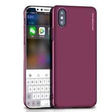 X-Level Knight Series Hard Protective Case priekš Apple iPhone XR - Bordo - plastikas aizmugures apvalks (bampers, vāciņš, PU back cover, bumper shell)