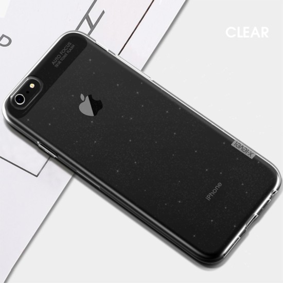 X-LEVEL Glitter Powder TPU Back Case Shell ar spīdumiem priekš Apple iPhone 6 Plus / 6S Plus - Caurspīdīgs - silikona aizmugures apvalks (bampers, vāciņš, slim TPU silicone case cover, bumper)