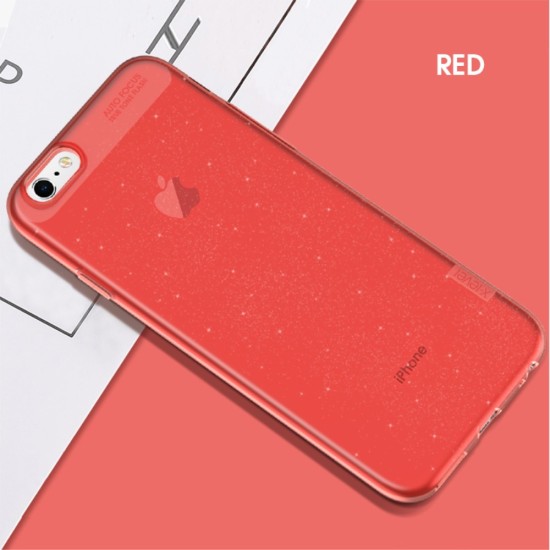 X-LEVEL Glitter Powder TPU Back Case Shell ar spīdumiem priekš Apple iPhone 6 Plus / 6S Plus - Sarkans - silikona aizmugures apvalks (bampers, vāciņš, slim TPU silicone case cover, bumper)
