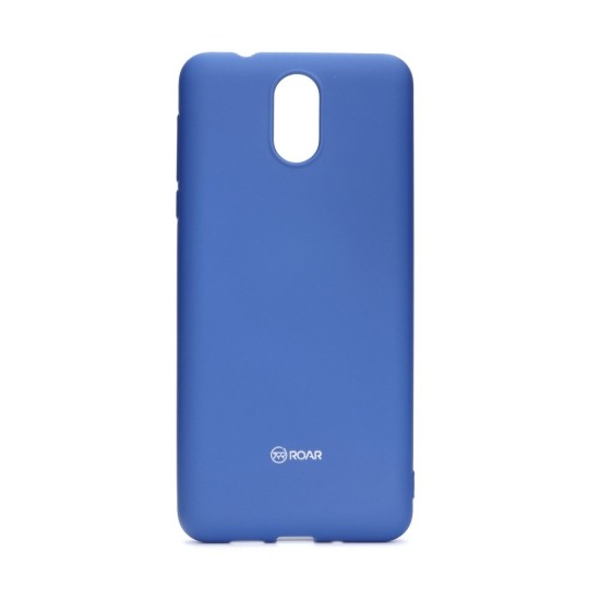 RoarKorea All Day Colorful Jelly Case priekš Nokia 3.1 (2018) - Zils - matēts silikona apvalks (bampers, vāciņš, slim TPU silicone cover shell, bumper)