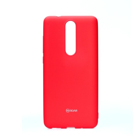 RoarKorea All Day Colorful Jelly Case priekš Nokia 5.1 (2018) - Rozā - matēts silikona apvalks (bampers, vāciņš, slim TPU silicone cover shell, bumper)