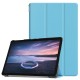 Tri-fold Stand PU Smart Auto Wake/Sleep Leather Case priekš Samsung Galaxy Tab S4 10.5-inch T830 / T835 - Gaiši Zils - sāniski atverams maciņš ar stendu
