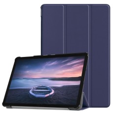 Tri-fold Stand PU Smart Auto Wake/Sleep Leather Case priekš Samsung Galaxy Tab S4 10.5-inch T830 / T835 - Tumši zils - sāniski atverams maciņš ar stendu