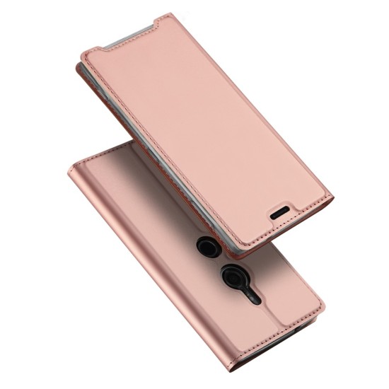 Dux Ducis Skin Pro series priekš Sony Xperia XZ3 H9436 - Rozā Zelts - sāniski atverams maciņš ar magnētu un stendu (ādas maks, grāmatiņa, leather book wallet case cover stand)