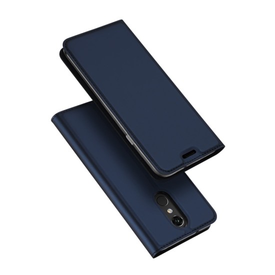 Dux Ducis Skin Pro series priekš LG Q7 Q610 - Tumši Zils - sāniski atverams maciņš ar magnētu un stendu (ādas maks, grāmatiņa, leather book wallet case cover stand)