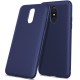 Twill Texture Silicone Mobile Phone Cover Shell priekš LG Q7 Q610 - Tumši Zils - triecienizturīgs silikona aizmugures apvalks (bampers, vāciņš, slim TPU silicone case shell cover, bumper)