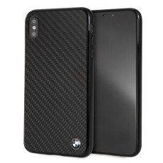 BMW Carbon Faceplate BMHCI65MBC priekš Apple iPhone XS Max - Melns - aizmugures apvalks (bampers, vāciņš, slim cover, bumper)