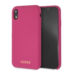 Guess Silicone series GUHCI61LSGLPI priekš Apple iPhone XR - Sārts - silikona aizmugures apvalks (bampers, vāciņš, slim TPU case cover, bumper)