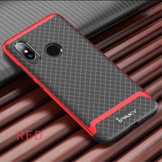 IPAKY 2-Piece PC Frame and TPU Phone Case priekš Xiaomi Mi 8 - Sarkans - silikona ar plastikas rāmi aizmugures apvalks (bampers, vāciņš, TPU silicone cover, bumper shell)