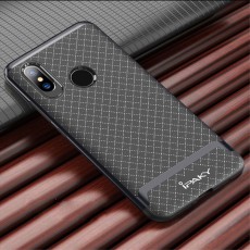 IPAKY 2-Piece PC Frame and TPU Phone Case priekš Xiaomi Mi A2 - Melns - silikona ar plastikas rāmi aizmugures apvalks (bampers, vāciņš, TPU silicone cover, bumper shell)