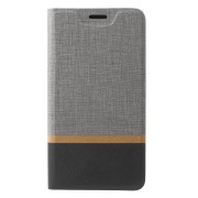 OEM Bi-color Cross Texture Leather Stand