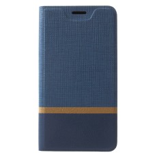 Bi-color Cross Texture Leather Stand Cover Built-in Steel Sheet for Nokia 2 - Zils - sāniski atverams maciņš ar stendu (ādas maks, grāmatiņa, leather book wallet case cover stand)