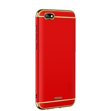 MOFI 3-In-1 Plastic Back Case priekš Xiaomi Redmi 6A - Sarkans - plastikas aizmugures apvalks (bampers, vāciņš, PU back cover, bumper shell)